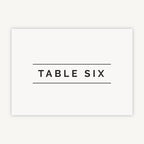Modern Script Wedding Table Number