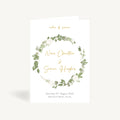 White Floral Wedding Order of Service