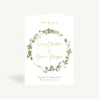 White Floral Wedding Order of Service