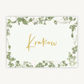 White Floral Wedding Table Name