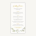 Spring Flowers Wedding Menu