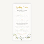 Spring Flowers Wedding Menu