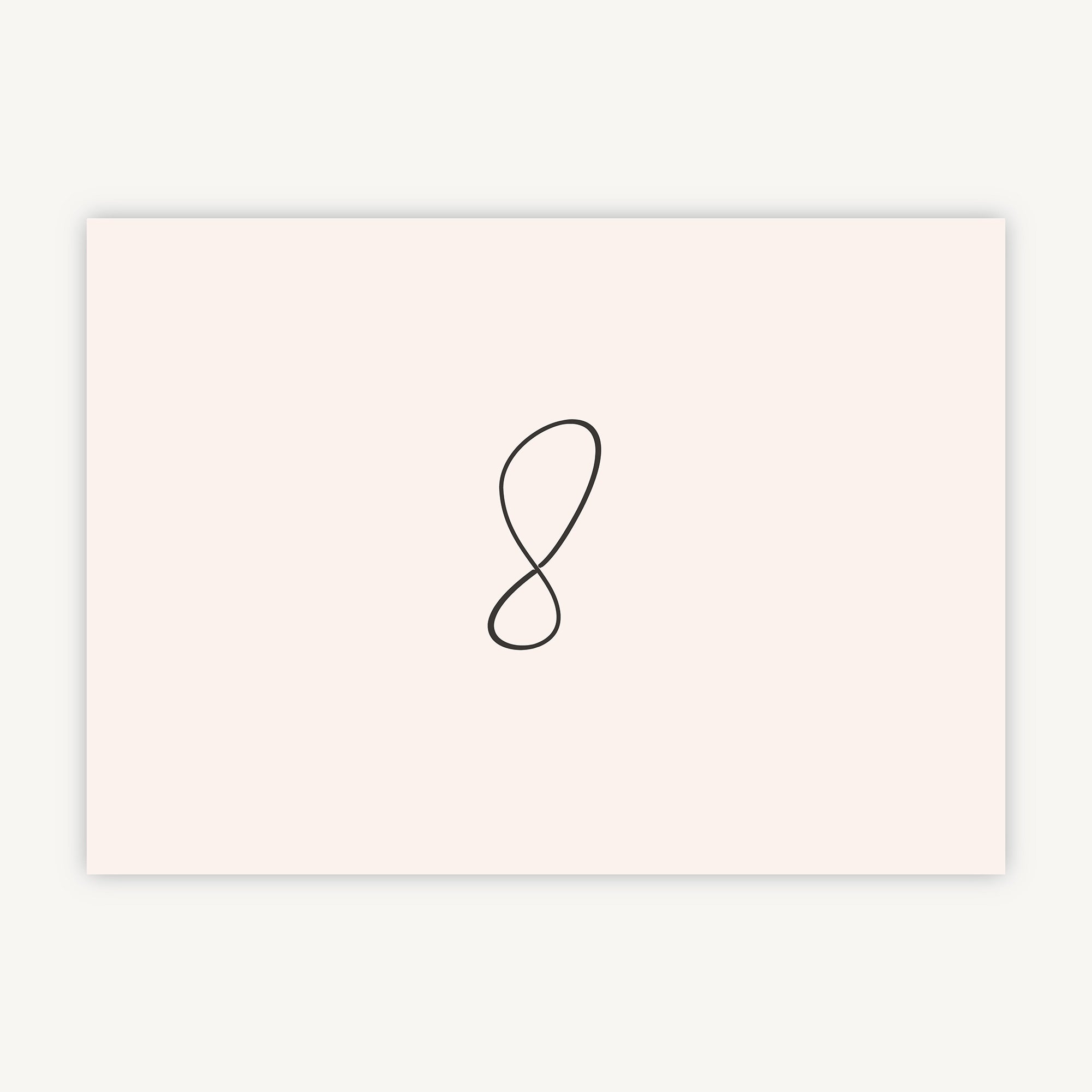 Romantic Script Wedding Table Number