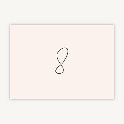 Romantic Script Wedding Table Number