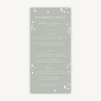 Sage Wildflower Wedding Menu