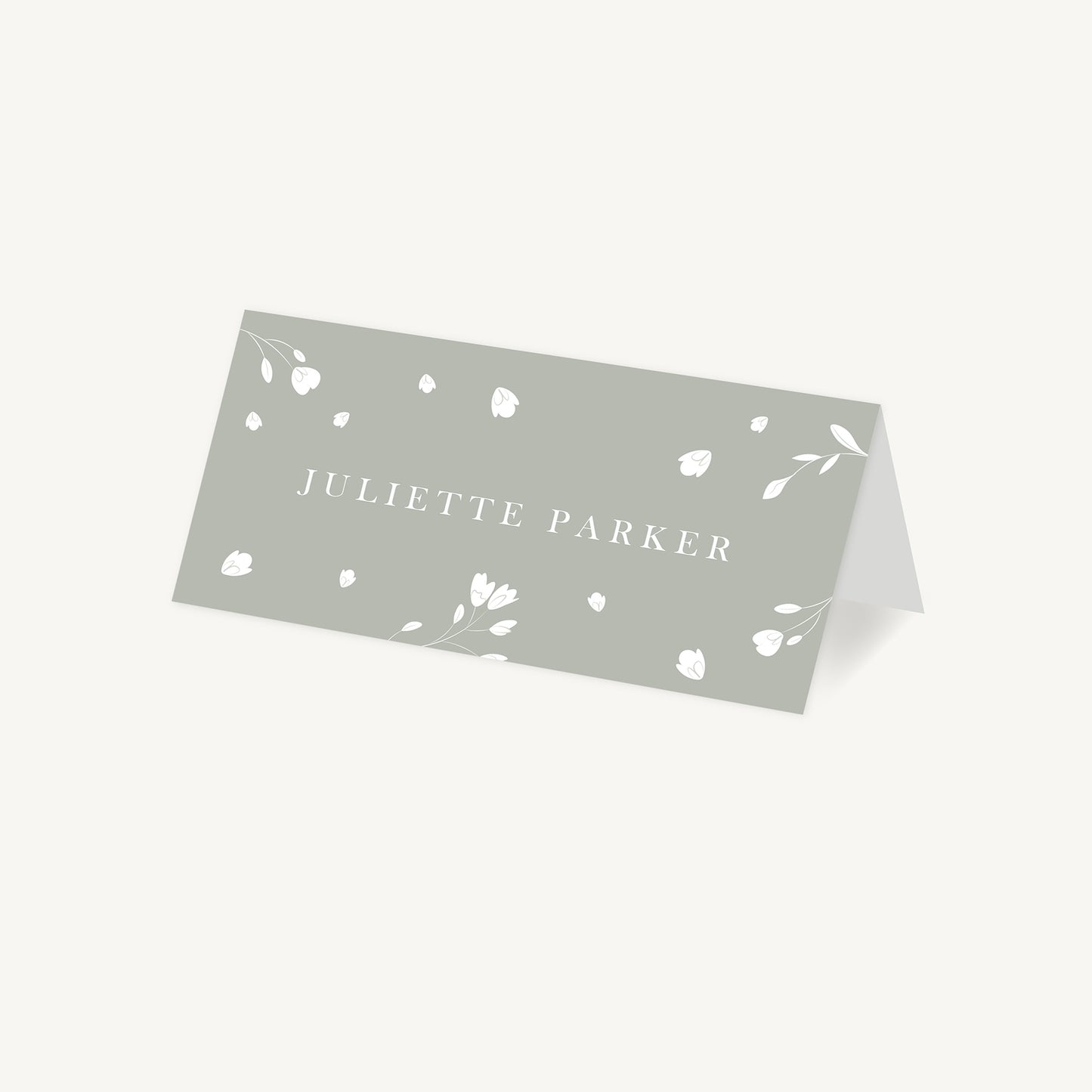 Sage Wildflower Wedding Place Card