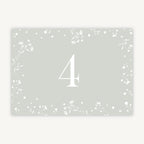 Sage Wildflower Wedding Table Number