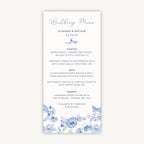 Farmhouse Blue Wedding Menu