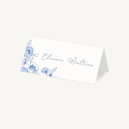 Farmhouse Blue Wedding Place Card