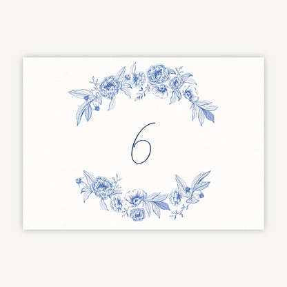 Farmhouse Blue Wedding Table Number