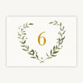 Greenery Botanical Wedding Table Number