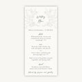 Elegant Floral Wedding Menu