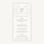 Elegant Floral Wedding Menu