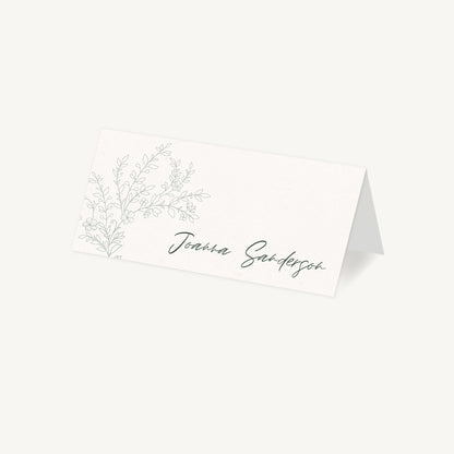 Elegant Floral Wedding Place Card