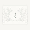 Elegant Floral Wedding Table Number