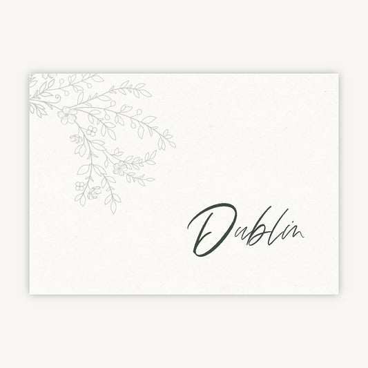 Elegant Floral Wedding Table Name