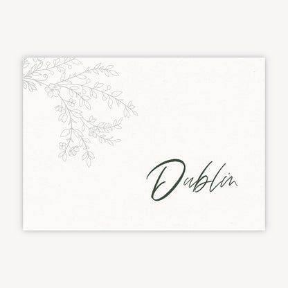 Elegant Floral Wedding Table Name