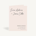 Minimal Script Wedding Order of Service