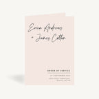 Minimal Script Wedding Order of Service