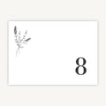 Simple Floral Wedding Table Number