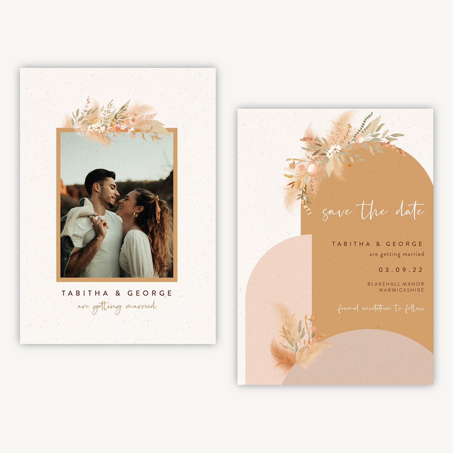 Modern Boho Photo Wedding Save the Date