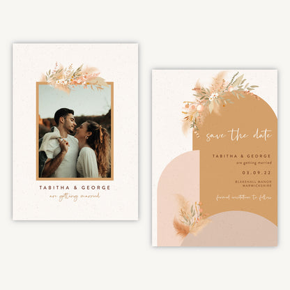 Modern Boho Photo Wedding Save the Date