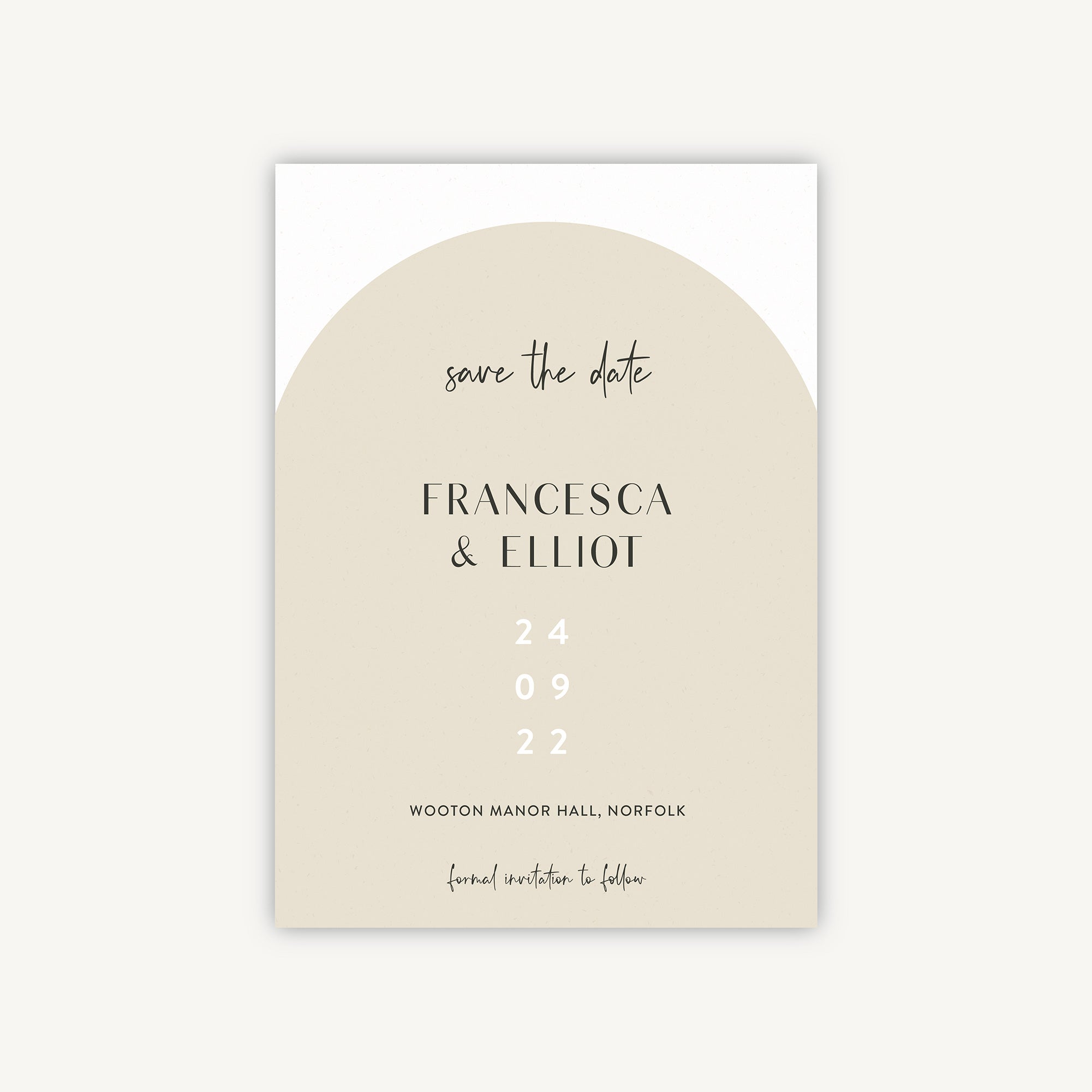 Minimalist Arch Wedding Save the Date