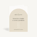 Minimalist Arch Wedding Order of Service