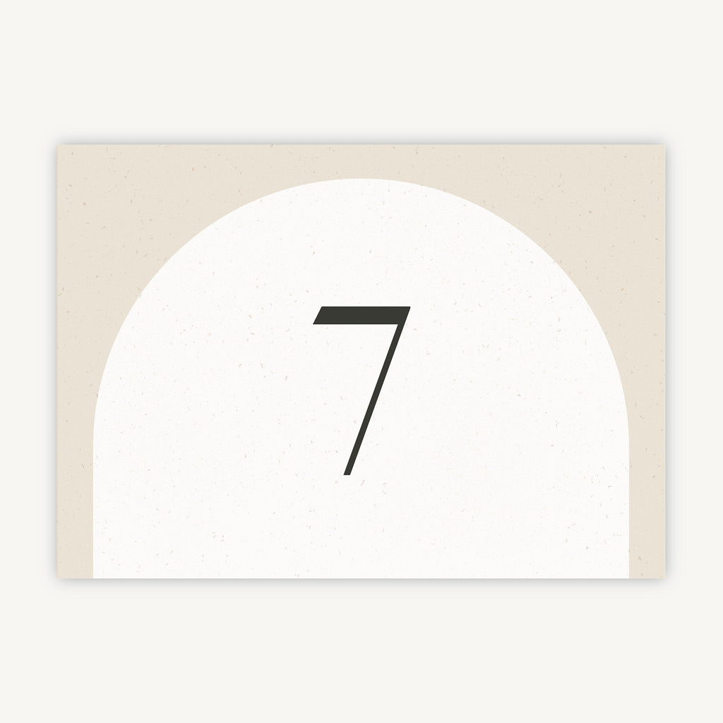 Minimalist Arch Wedding Table Number
