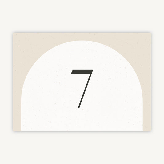 Minimalist Arch Wedding Table Number