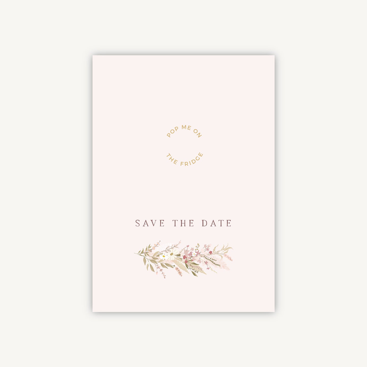 Dried Flower Hoop Wooden Magnet Save the Date