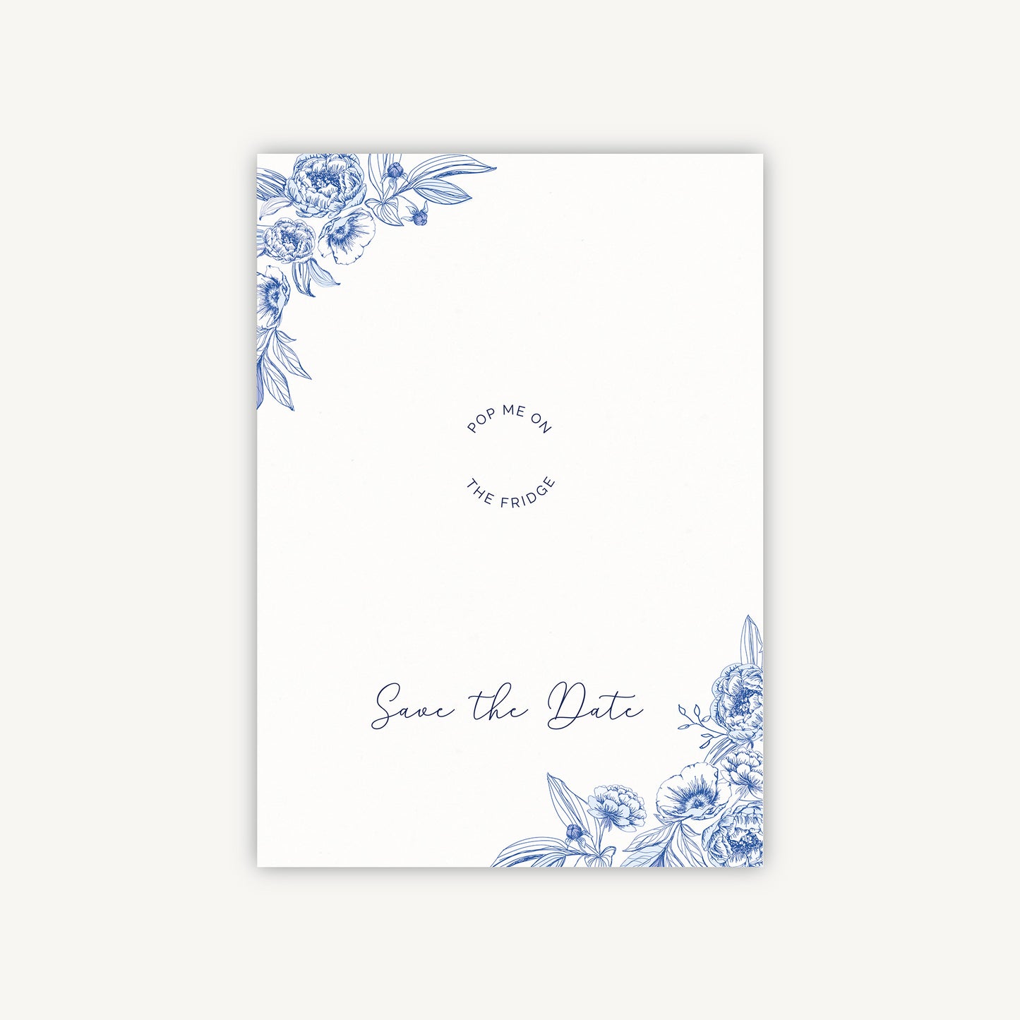 Farmhouse Blue Wooden Magnet Save the Date