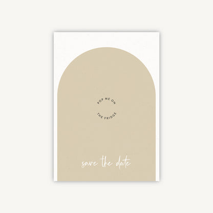 Minimalist Arch Wooden Magnet Save the Date