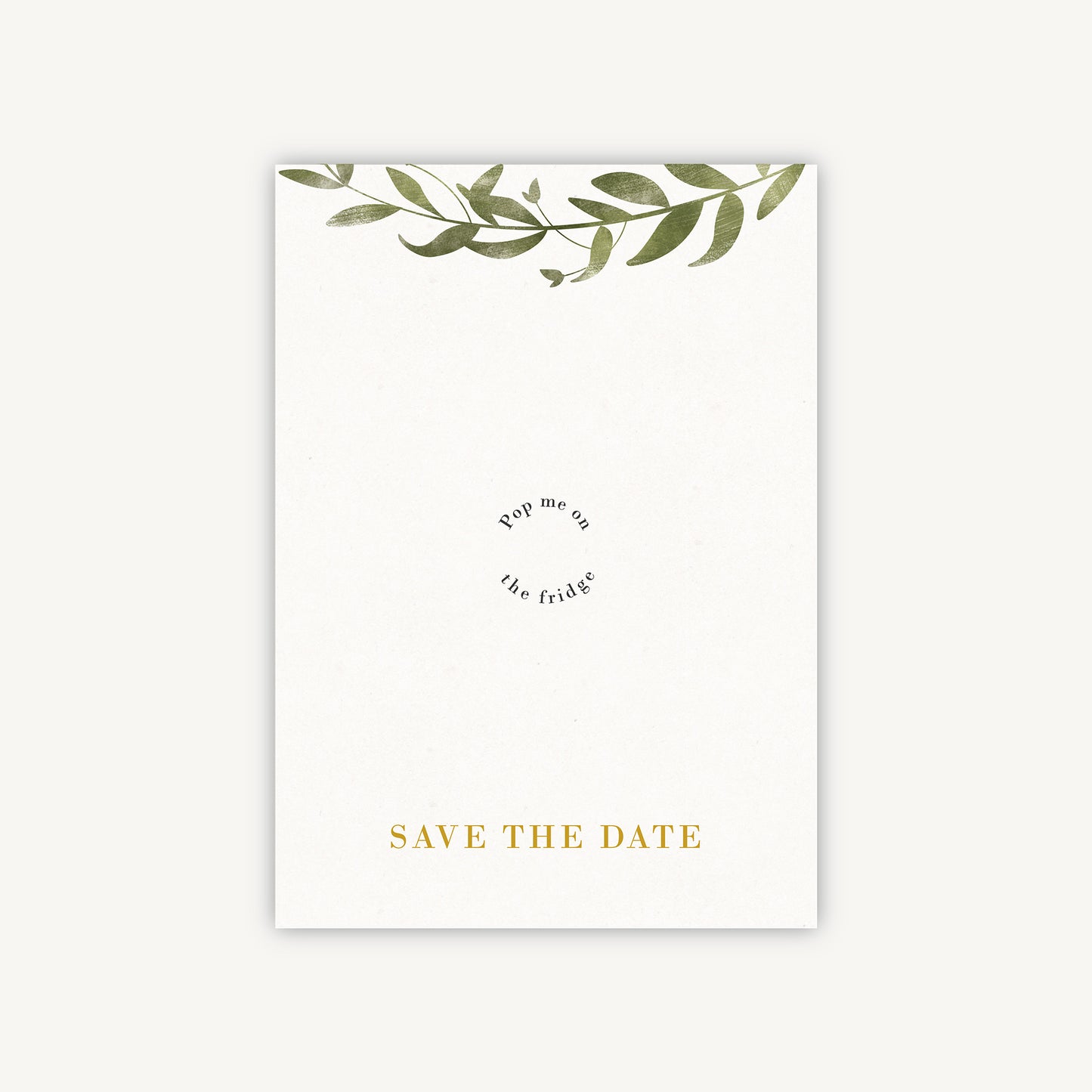 Greenery Botanical Wooden Magnet Save the Date