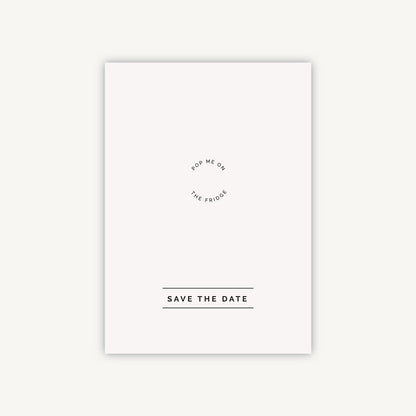 Modern Script Wooden Magnet Save the Date