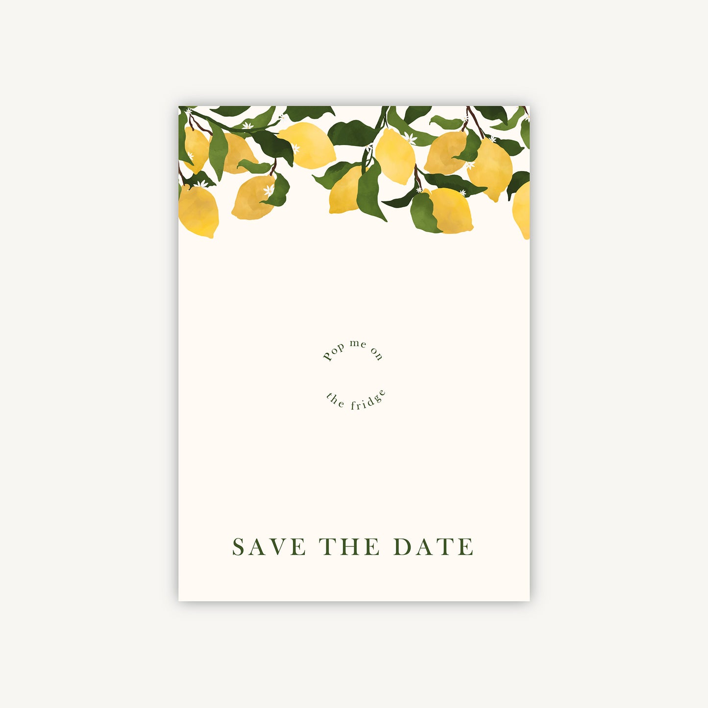 Amalfi Lemons Wooden Magnet Save the Date