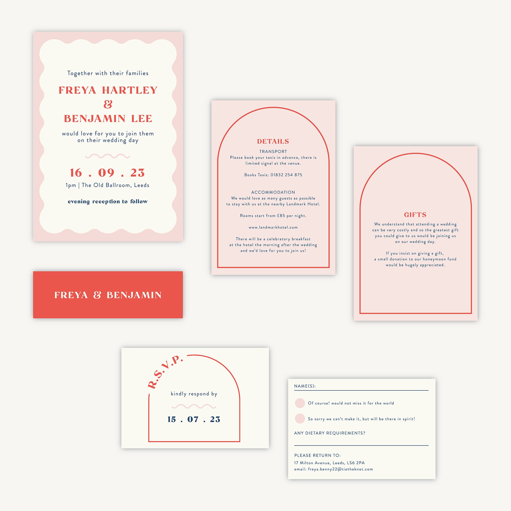 Retro Revival Wedding Invitation