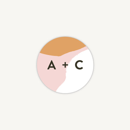 Painterly Colour Pop Envelope Wedding Sticker