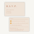 Caramel Autumn Colour Block RSVP Card
