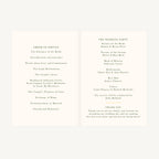 Amalfi Lemons Wedding Order of Service