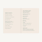 Mediterranean Oranges Wedding Order of Service