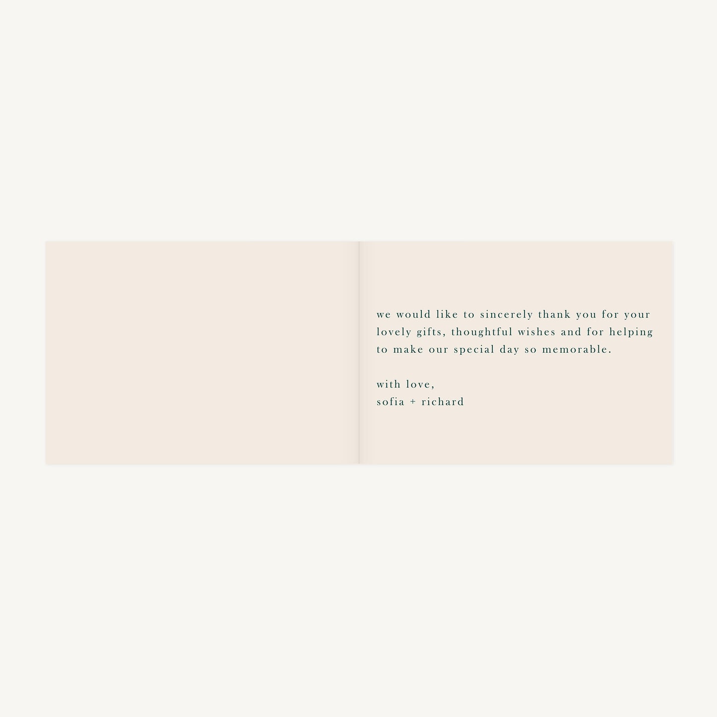 Mediterranean Oranges Wedding Thank You Card Folded