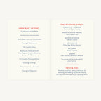 Retro Revival Wedding Order of Service