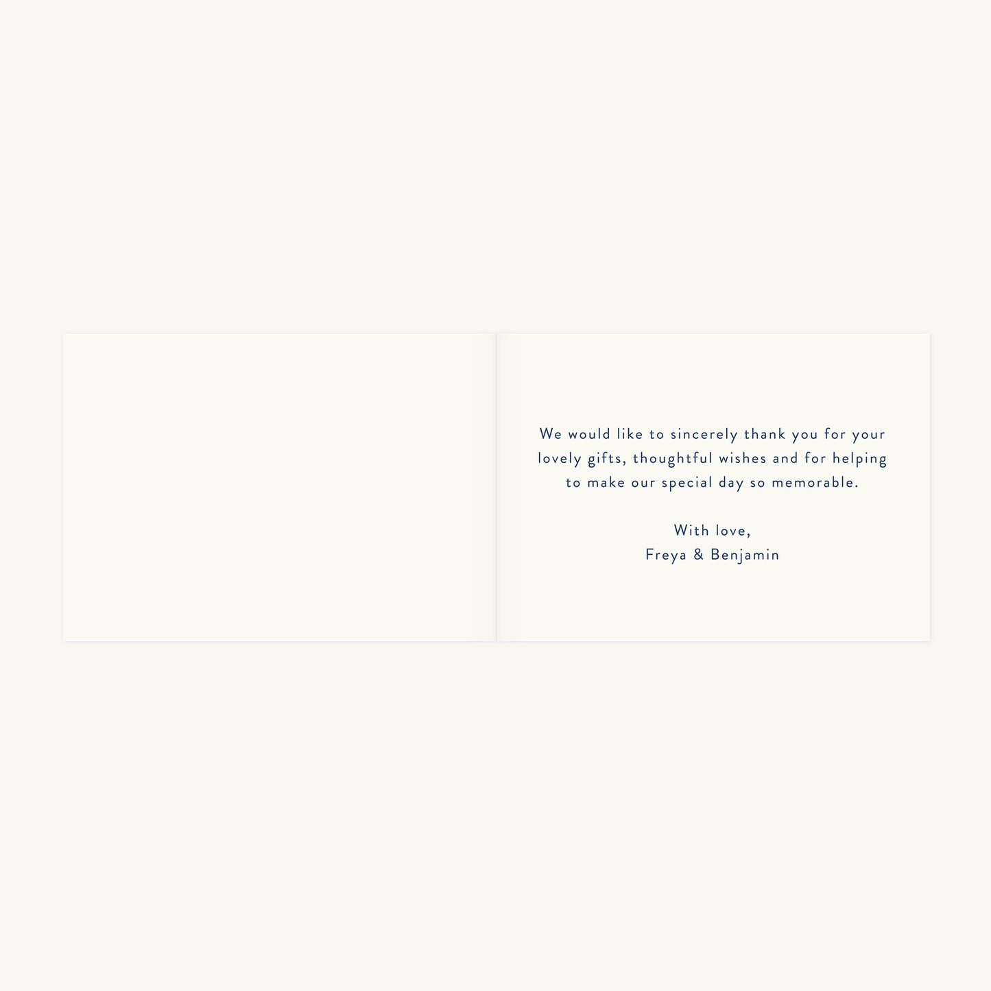 Retro Revival Wedding Thank You Card Folded