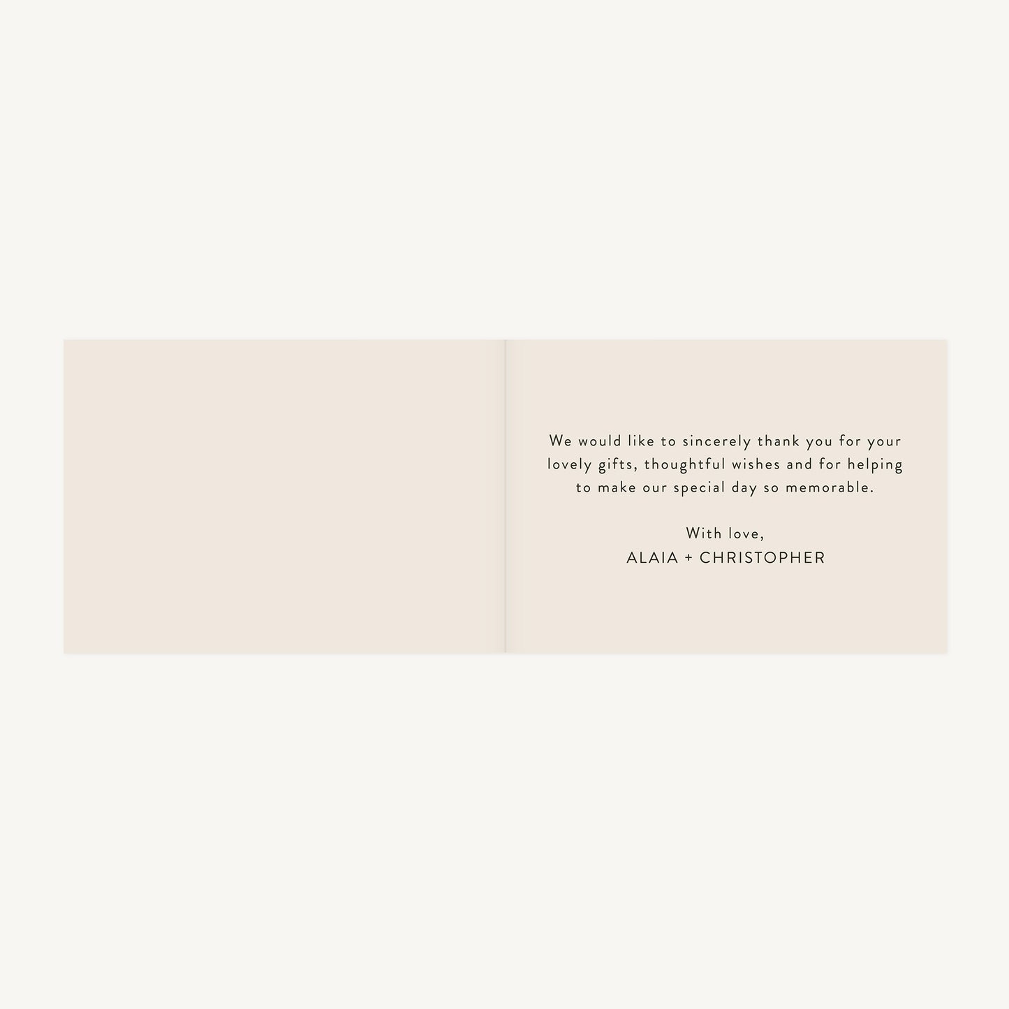 Painterly Colour Pop Wedding Thank You Card Folded