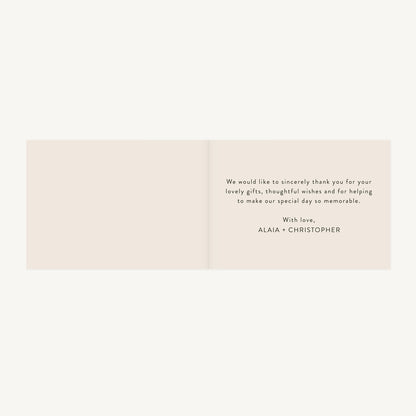 Painterly Colour Pop Wedding Thank You Card Folded