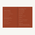 Caramel Autumn Colour Block Wedding Order of Service