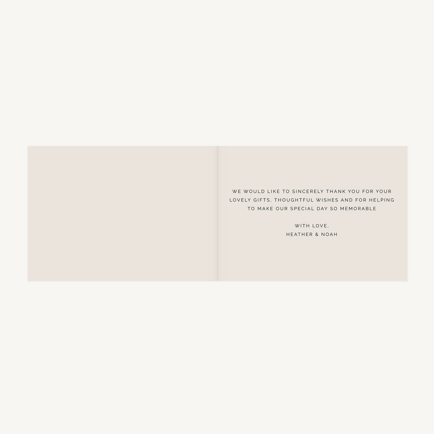 Bright Flowers Wedding Thank You Card Folded