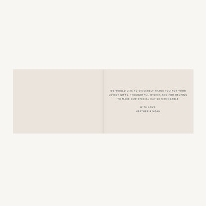 Bright Flowers Wedding Thank You Card Folded