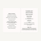 Bright Pink Confetti Wedding Order of Service